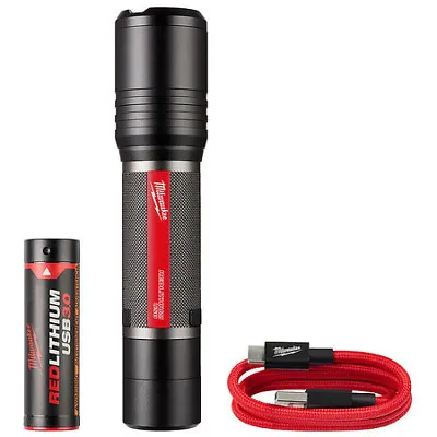 Milwaukee Tool 2162-21 Redlithium™ Usb 2000 Lumen Slide Focus Flashlight • $99