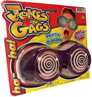 $16.89 • Buy Purple X RAY HYPNO GLASSES Funny Swirl Sun Goggles Mental Hypnotic ESP Spiral 