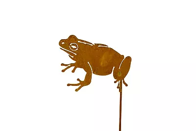 Frog Metal Garden Stake Garden Gifts  Home & Garden Decor Frog Planter Stake • $13.99