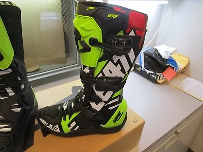 Leatt 3.5 V22 Mens MX Offroad Boots Zebra SIZE 9 • $129.99