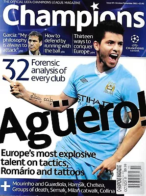Champions Magazine Sergio Aguero Manchester United Pre-Season Training 2011 • £16.62