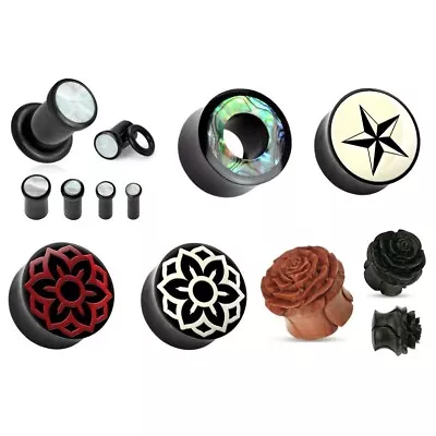 £6.99 • Buy Organic Ear Plug Flesh Tunnel - Bone Horn Stone Wood Shell - Expander Stretcher
