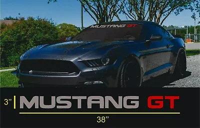 Ford Mustang Bold Text GT Windshield Logo Text Banner Vinyl Decal Sticker  • $16.99