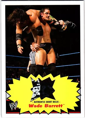 WWE Wade Barrett 2012 Topps Heritage Authentic Event Worn Shirt Relic Card B&W • $15.99