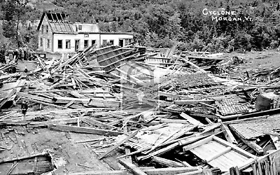 Cyclone Damage Morgan Vermont VT Postcard REPRINT • $4.99