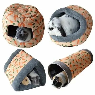 Rosewood Small Animal Luxury Plush Carrot Beds & Tunnels For Rabbit Guinea Pig • £18.39