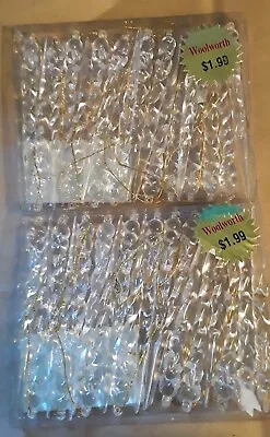 36 Vintage Plastic Prism 4  Icicle Christmas Ornaments Icicles Woolworth New NOS • $24.99