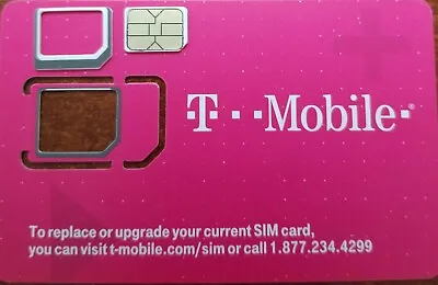 Brand New T-Mobile 4G LTE TRIPLE CUT Sim Card Unactivated Tmobile  • $11.99