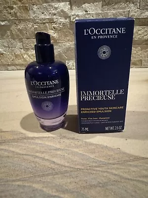 L’Occitane Immortelle Precieuse Proactive Youth Skincare Enriched Emulsion 75 ML • $49