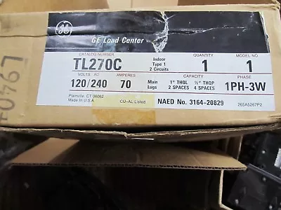 GE TL270C INdoor Main Lug Load Center 70 Amp120/240 CU AL Listed USA MADE • $36.50