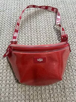 Ugg Australia Nasha Belt Bag Clear Pink Zip Close Shoulder Strap Fanny Pack • $19.99