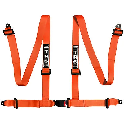 TRS 4 Point Budget ECE Race / Rally Harness With 2 Inch Straps In Orange • £89.71
