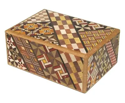 Hakone Yosegi Japanese Puzzle Box 4steps Secret Box Japan Traditional Craft F/S • £64.56