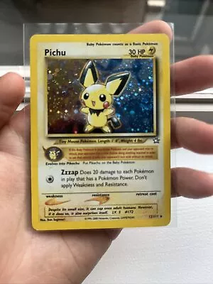 Pichu 12/111 Holo Rare Pokémon Card! ✨ • $40