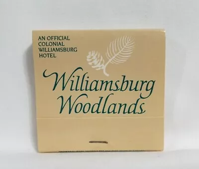 Vintage Williamsburg Woodlands Hotel Matchbook Virginia Advertising Matches Full • $12.99