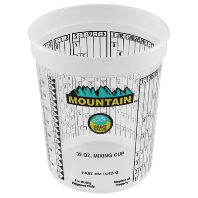 Mountain 4202 Disposable Solvent Resistant Quart Paint Mixing Cups - 100pk • $48.43