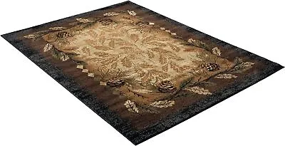 Lodge Cabin Rustic Forest Pinecone Area Rug **FREE SHIPPING** • $59.50