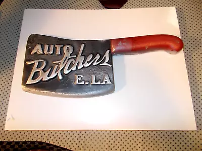 California Car Club Plaque Auto Butchers E L A Meat Clever Chopper 1949 Mercury • $99.99