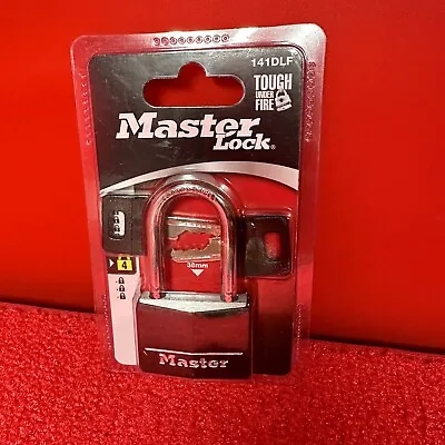 Master Lock 141DLF Solid Body Padlock 1-1/2  Shackle Clearance • $9.98