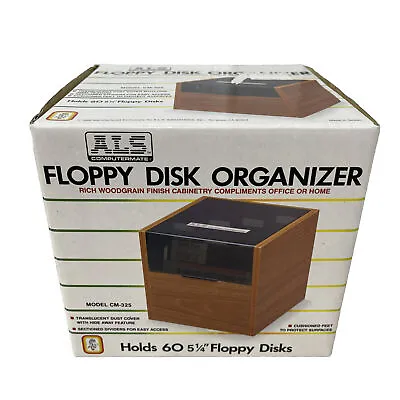 Vintage 1989 ALS Computermate Organizer Floppy Disk Storage CM-325 NIB Holds 60 • $39.99