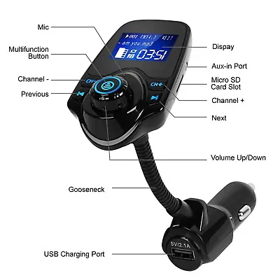 Car FM Transmitter Wireless MP3 Radio Adapter Handsfree USB Charge MP3 Player • $14.41