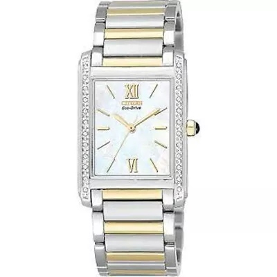 Citizen EP5734-50D Mens Watch Palidoro Eco-Drive Diamonds Mother Of Pearl Dial • $389