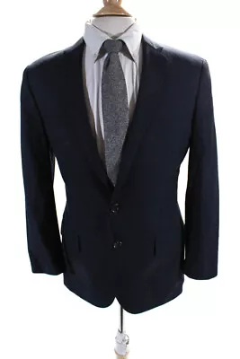 J Crew Mens Two Button Notched Lapel Ludlow Blazer Jacket Navy Blue Wool 36S • $34.99