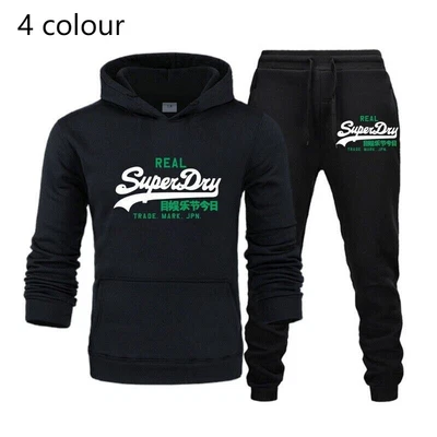 Men Superdry Vintage Hooded Sweatshirt Boy Organic Cotton Logo Hoodie Sport Suit • £26.34