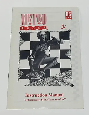 Metro Cross Commodore 64 C64 Game Instruction Manual Only 128 Atari ST • $15.99