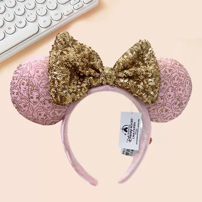 Mickey Mouse Ears Gold Bow Headbands Girls Women Limited Disney- Party Hairband • $17.27