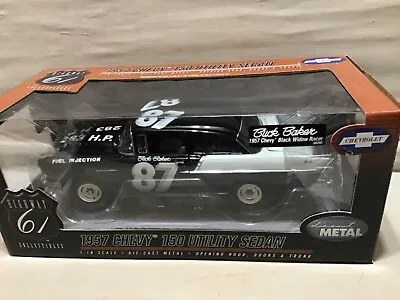 Buck Baker #87 1957 Chevrolet 150 Sedan Black Widow Racer 50293 Highway 61 • $139.99