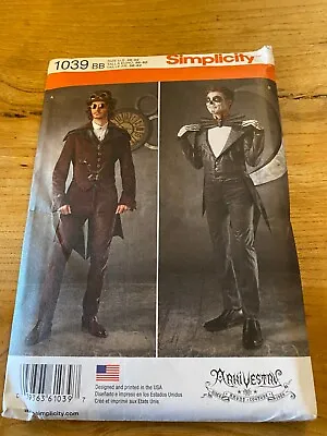 SIMPLICITY Men's STEAMPUNK COSPLAY COSTUME Sewing Pattern US 46 - 52 1039 • £7.99