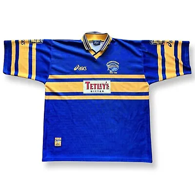 £24.99 • Buy VINTAGE LEEDS RHINOS Rugby Shirt 1999 2000 Home Jersey ASSICS XXXL / 3XL 90s