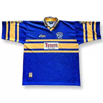 £24.99 • Buy VINTAGE LEEDS RHINOS Rugby Shirt 1999 2000 Home Jersey ASSICS XXXL / 3XL 90s