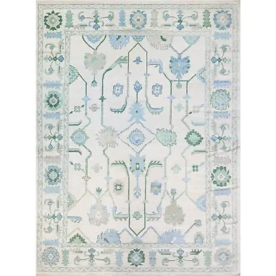 8X10 Hand Knotted Rug For Living Room 100% Wool Rug Floral Oushak Rug Fourmhouse • $509.40
