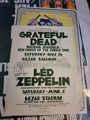 $5779.68 • Buy Led Zeppelin Grateful Dead Signed Autographed Original 1973 Rock Concert Poster 