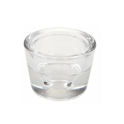 £3.99 • Buy Clear Glass Candle Holder - Round - For Tea Light / Taper Candle
