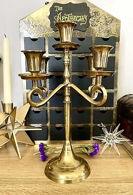 Vintage Gold Candelabra From India (11x7) (5 Arm) • $30