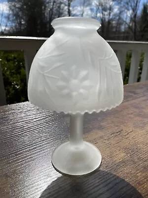 Vintage Frosted Glass Fairy Lamp Candle Light • $12.99