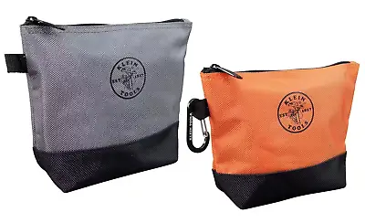 2 Pack Of Standing Up Canvas Zipper Bags Heavy Duty Tool Pouch Klein Tools 55470 • $17.99