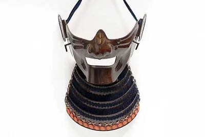 Tetsuji Nikui Roru Shinu Menpo Full Face Mask Yoroi Samurai Japan Antique Armor • $2398.88