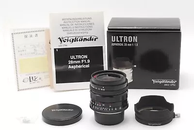 [MINT W/Box] Voigtlander Ultron 28mm F1.9 Lens Asperical L39 Black JAPAN #5375 • $509.99