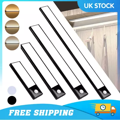 £5.99 • Buy LED Motion Sensor Under Closet Light Rechargeable Magnetic Cabinet Dimmable Lamp
