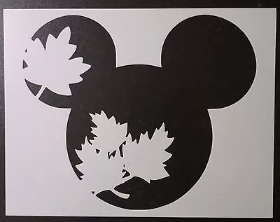 Fall Autumn Leaf Leaves Mickey Mouse 11  X 8.5  Stencil FAST FREE SHIPPING • $12.93