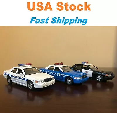 Set Of 3 Ford Crown Victoria Police Interceptor Kinsmart Diecast Cars 5'' 1:42 • $13.99