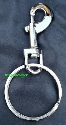 XL Trigger Swivel Carabine Clip Jailer Snap Hook Keyring Dog Leash Jumbo Keyring • £2.98