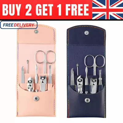 Nail Care Set Compact Clippers Cutter Women Men Pieces Case Manicure Pedicure • £4.99