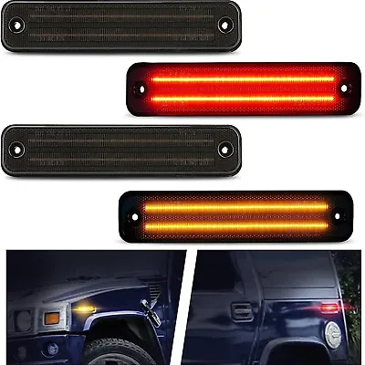 Smoke Lens LED Side Marker Light For 2003-2009 Hummer H2 Amber/Red Front/Rear 4X • $49.99