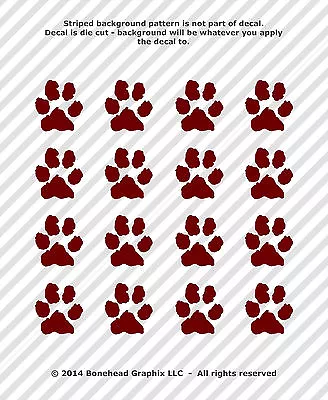 Paw Print Decals Vinyl Window Tablet Dog Cat Pet Rescue 1 In - (16) • $4.99