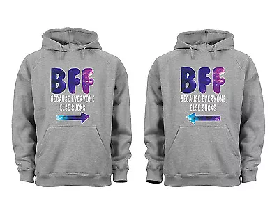 Couples Matching Hoodies BFF Galaxy Bestfriend Matching Couple Grey Unisex S-6X • $50.49